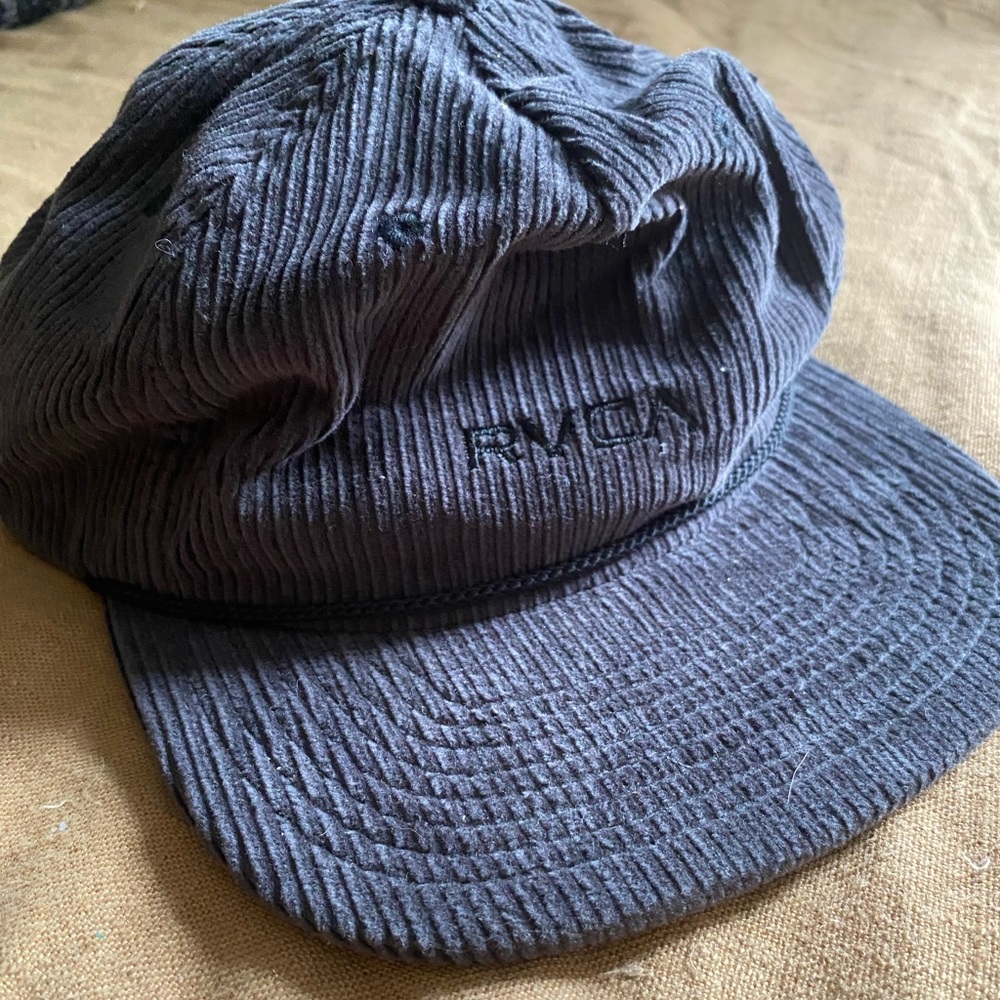 RVCA black corduroy dad hat